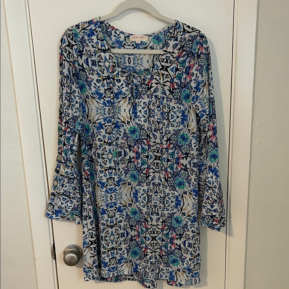 Eight Sixty Floral Blue and Pink Dress